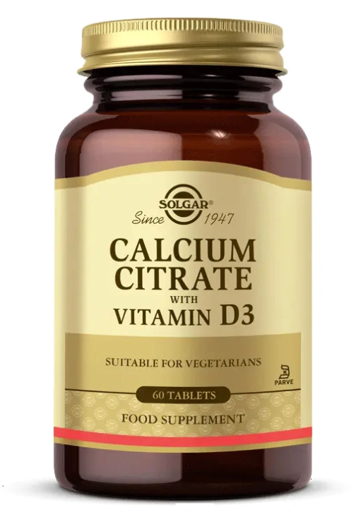 Solgar Calcium Citrate with Vitamin D3 250 mg 60 Tablet