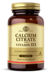 Solgar Calcium Citrate with Vitamin D3 250 mg 60 Tablet