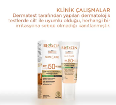 Bioxcin Sun Care Yağlı Ciltler için Güneş Kremi SPF 50+ 50 ml - Renkli