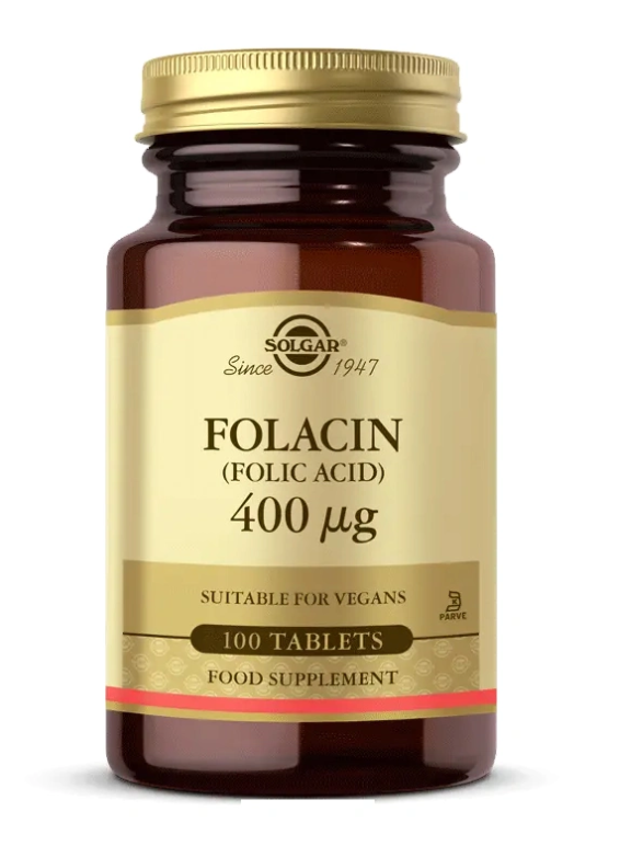 Solgar Folic Acid Folacin 400 mg 100 Tablet