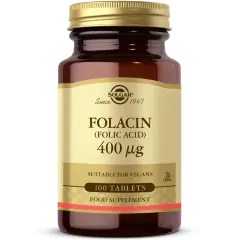 Solgar Folic Acid Folacin 400 mg 100 Tablet
