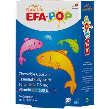 New Life Efa-Pop Omega 3 60 Kapsül Balık Yağı