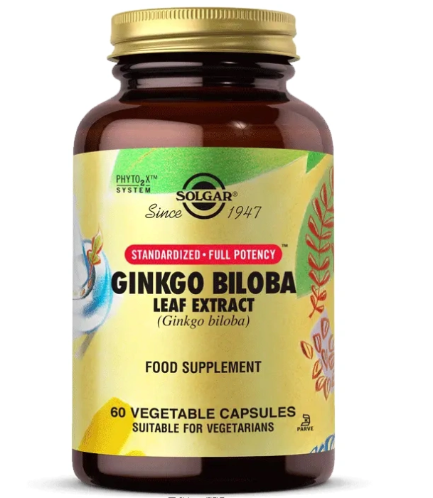 Solgar Ginkgo Biloba Leaf Extract 60 Bitkisel Kapsül