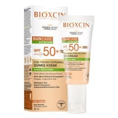 Bioxcin Suncare Acnıum Tinted Güneş Kremi 50ml SPF 50+ Akneye Eğimli Ciltler Renkli Krem