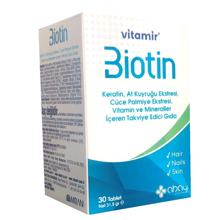 Vitamir Biotin Vitamin ve Mineral  30 Tablet