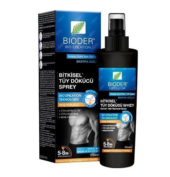 Bioder Erkekler İçin Bitkisel Tüy Dökücü Sprey 175 ml