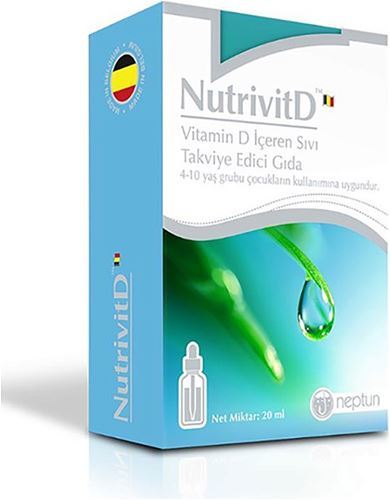 NutrivitD 20ml D Vitamini İçeren Sıvı Takviye Edici Gıda.