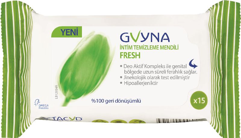 Gvyna İntim Temizleme Mendili Fresh 15li