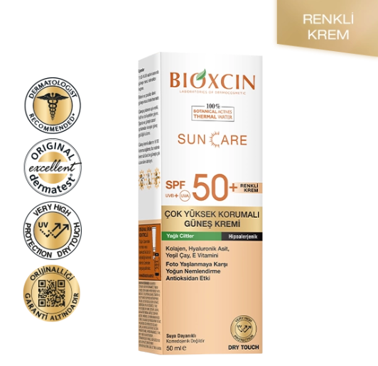 Bioxcin Suncare Lekeye Eğimli Ciltler İçin Renkli Güneş Kremi Spf50 50ml