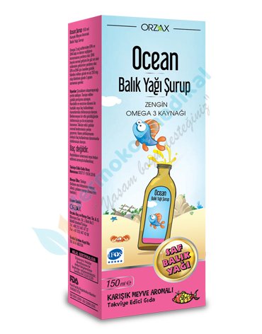 Orzax Ocean Karışık Meyve Aromalı Omega3 Şurup 150ml