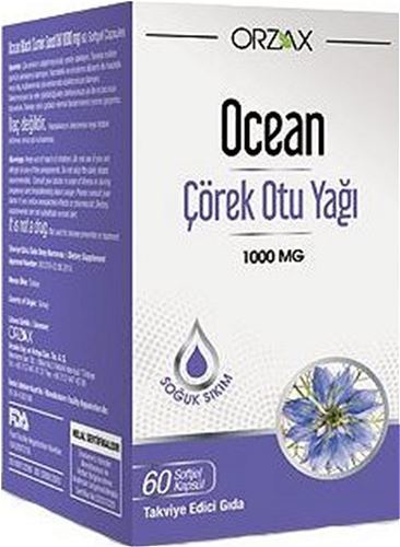Orzax Ocean Çörek Otu Yağı 1000 mg 60 Kapsül