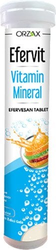 Orzax Efervit Multivitamin ve Mineral 20 Efervesan Tablet