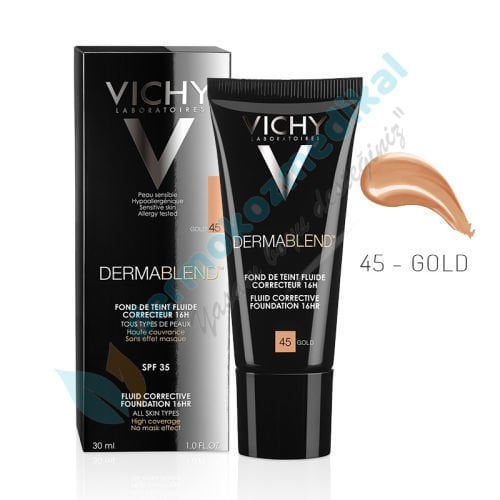 Vichy Dermablend BB Krem Spf 35 Likit Fondöten 30ml Koyu Ton 45 Gold