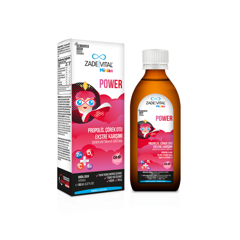 Zade Vital Miniza Power Sıvı Takviye Edici Gıda 150 ml