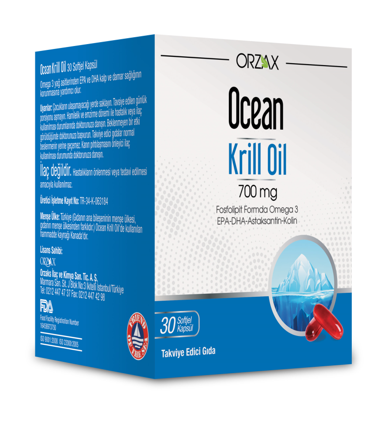 Orzax Ocean Krill Oil 700mg 30 Kapsül