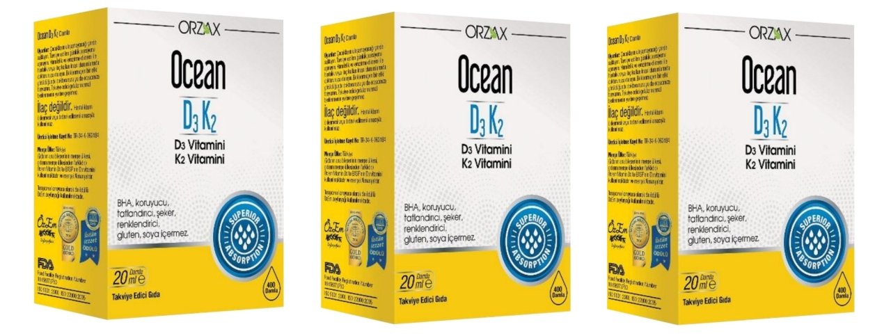 Ocean Orzax Ocean D3k2 20 Ml Damla (3 Kutu)