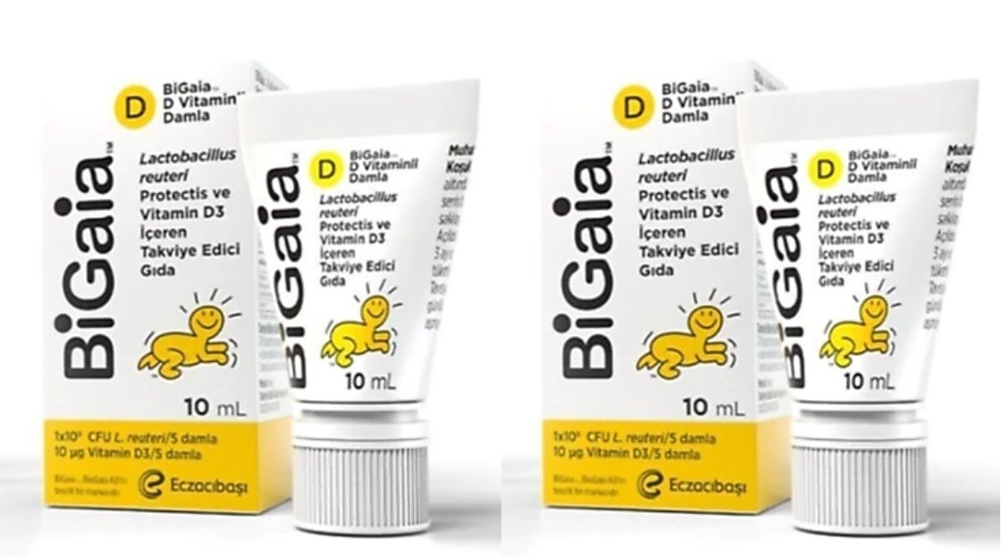 Bigaia Probiyotik ve D Vitaminli Bağışıklık Sistemi Destekleyici Damla 10 ml 2li