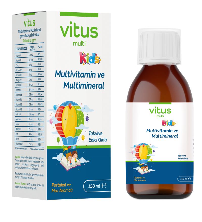 Vitus Multi KIDS Multivitamin Mineral Sıvı 150ml