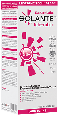 Solante Tele-Rubor Sun Care Lotion Spf 50+ 150 ml Kızarıklık Önleyici Güneş Losyonu