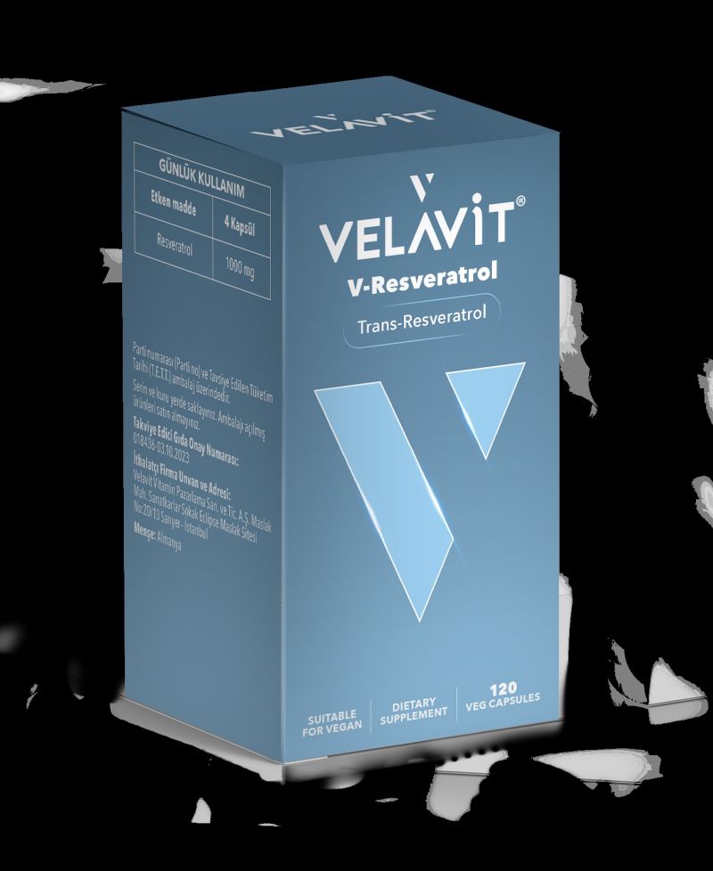 Velavit V-Resveratrol Takviye Edici Gıda 120 Kapsül