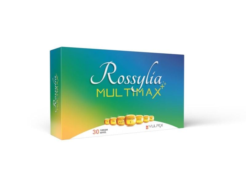 Rossylia Multimax Omega 3 Folik Asit İyot B12 Multivitamin ve Multimineral 30 Kapsül