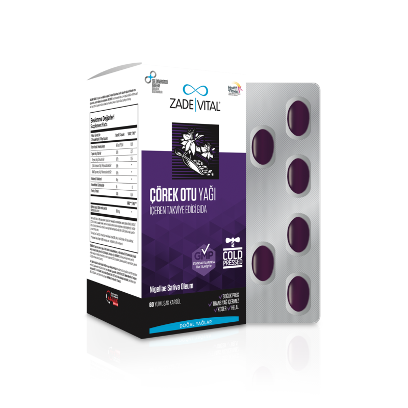 Zade Vital Çörek Otu Yağı 900 mg 60 Kapsül