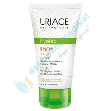 Uriage Hyseac Fluide Spf50 Krem (Oil Free) 50ml  ( Akne eğilimli karma ve yağlı ciltlere özel güneş koruyucu )