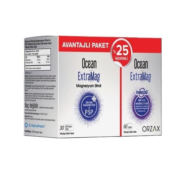 Ocean ExtraMag Saşe + Ocean Extramag Threog 60 Tablet