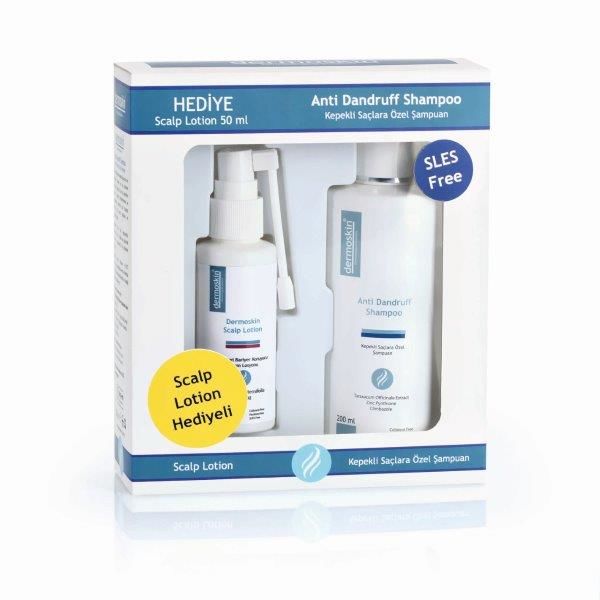 Dermoskin Anti Dandruff Shampoo 200ml+Scalp Lotion 50ml Hediye