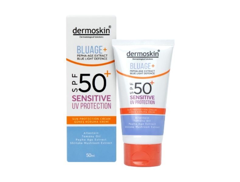 Dermoskin Bluage+ SPF50+ Hassas Ciltler İçin Güneş Kremi 50 ml