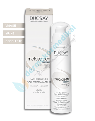 Ducray Melascreen Eclat Creme Legere SPF 15 40 ml ( Cilt rengini düzenleyici bakım kremi 25-45 yas arası Yağlı ve Karma Ciltler)