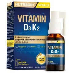 Nutraxin Vitamin D3K2 Takviye Edici Gıda 30 ml