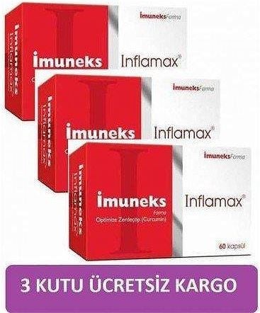 Imuneks Farma İmuneks Inflamax Optimize Zerdeçöp 60 Kapsül 3 Lü Set