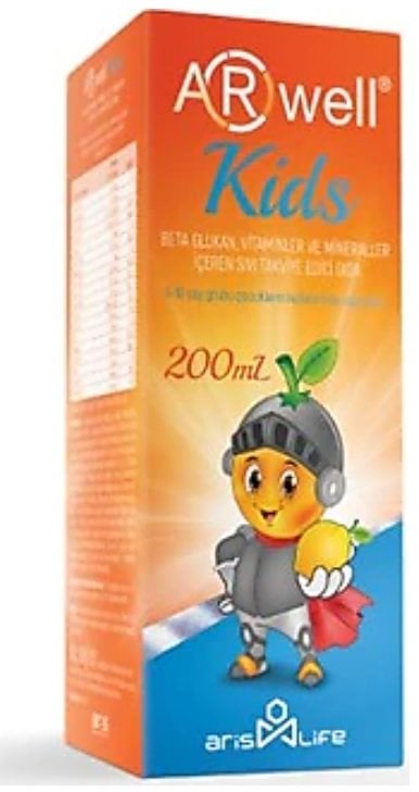 Arwell Kids Betaglukan Vitamin ve Mineraller Sıvı Şurup 200ml