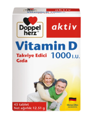 Doppel Herz Vitamin D 1000 I.U. Takviye Edici Gıda 45 Tablet