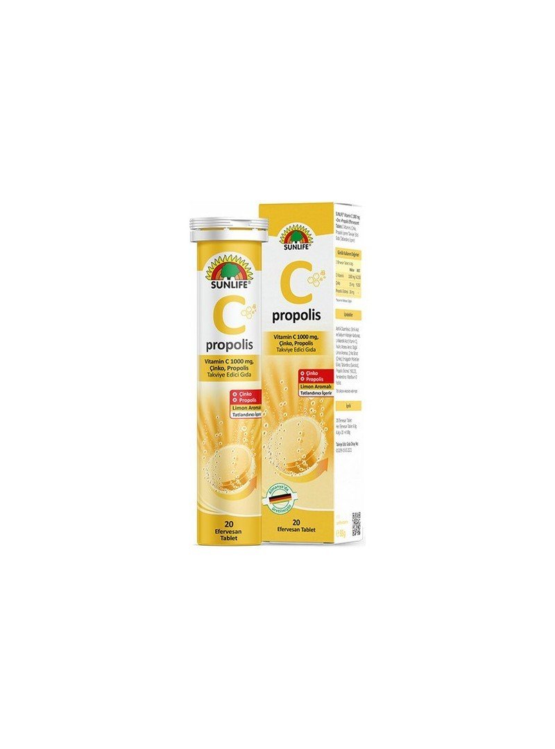Sunlife Vitamin C Propolis 20 Efervesan Tablet