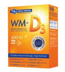 WM D3 Vitamin D3 400IU 130 (Portakal Meyve Kabuğu Aromalı) PUFF Sprey
