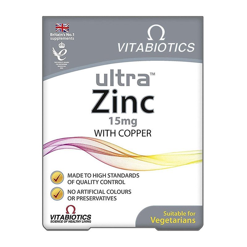 Vitabiotics Ultra Zinc 15 mg Takviye Edici Gıda 60 Tablet