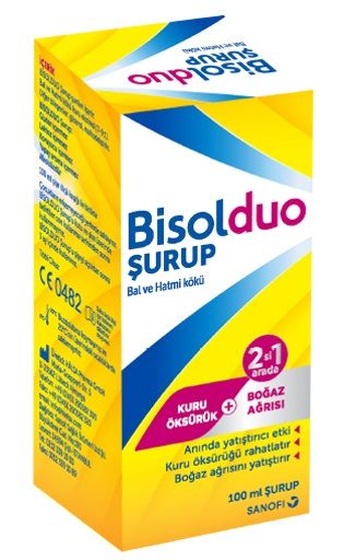 Bisolduo Bal ve Hatmi Kökü Kuru Öksürük Şurubu 100 ml