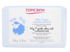 Topicrem Pamuk Çekirdeği Yağı Özlü Nazik Ultra Zengin Temizleyici Bar 150 gr