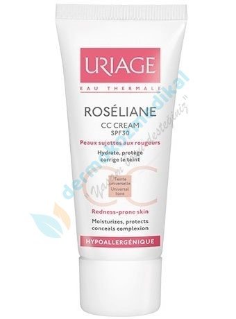 Uriage Roseliane CC Cream Spf30 40ml (Kızarıklık eğilimli hassas ciltlere özel bakım kremi )