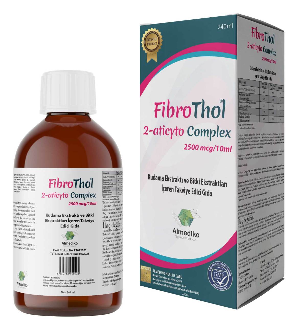 FibroThol 2 Aticyto Complex Şurup 2500 mcg 240 ml