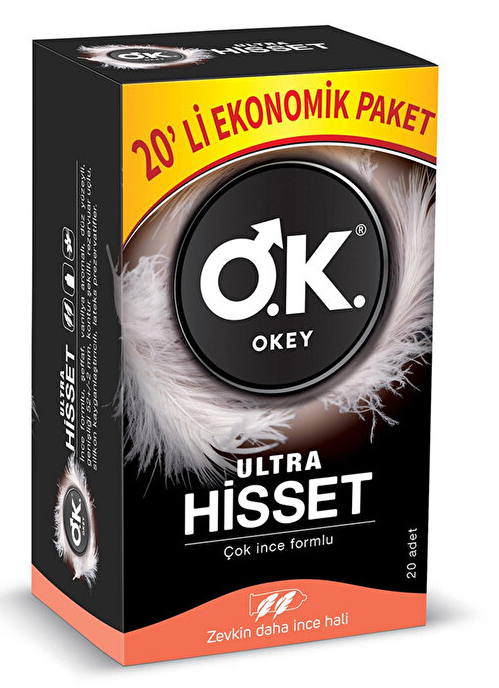 Okey Prezervatif Ultra Hisset Ekonomik 20'li