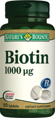 Nature's Bounty Biotin 1000 mg 100 Tablet