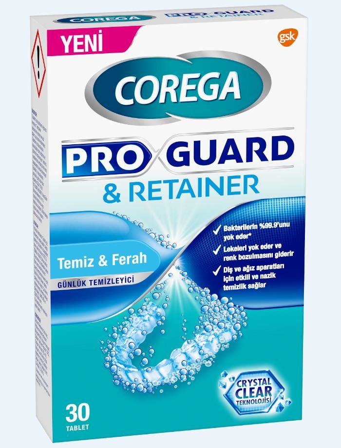 Corega Proguard & Retainer 30'lu Protez Temizleme Tableti