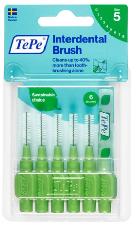 Tepe Blister 6 lı Ekstra Yumuşak Arayüz Fırçası Yeşil 0.8 mm