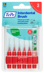 Tepe Arayüz Fırçası Blister 0.5 mm Kırmızı 6'lı