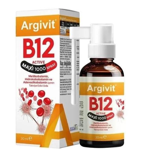 Argivit Vitamin B12 Active Maxi 1000 Sprey 30ml