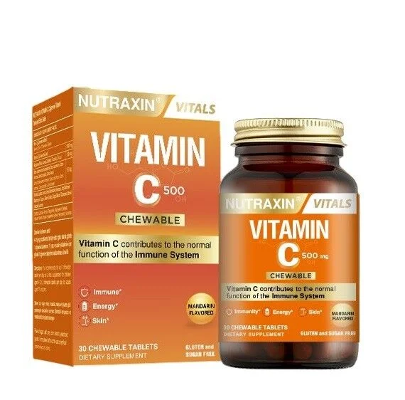 Nutraxin Vitamin C 500mg 30 Çiğneme Tableti