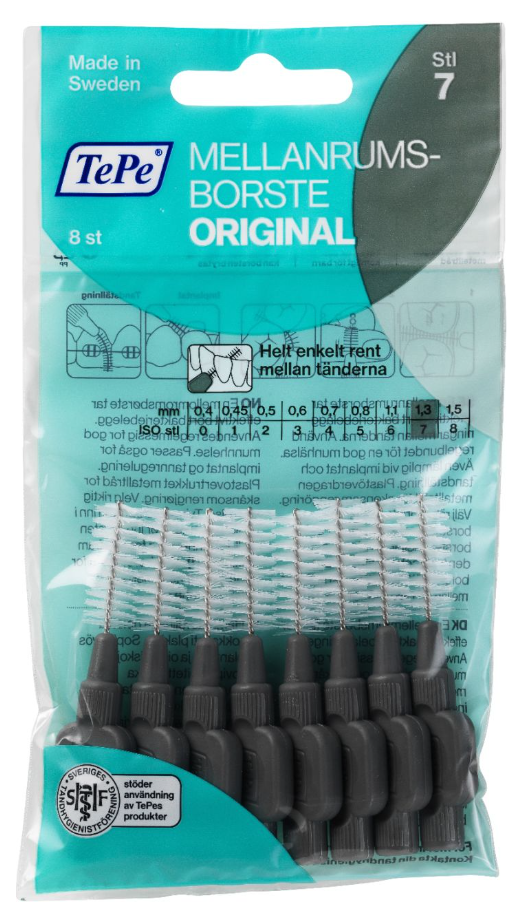 Tepe Diş Arası Fırçası 1.3mm Gri 8 li Paket